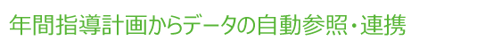 年間指導計画からデータの自動参照・連携